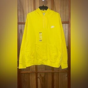 Nike Men's Bright Yellow Hoodie